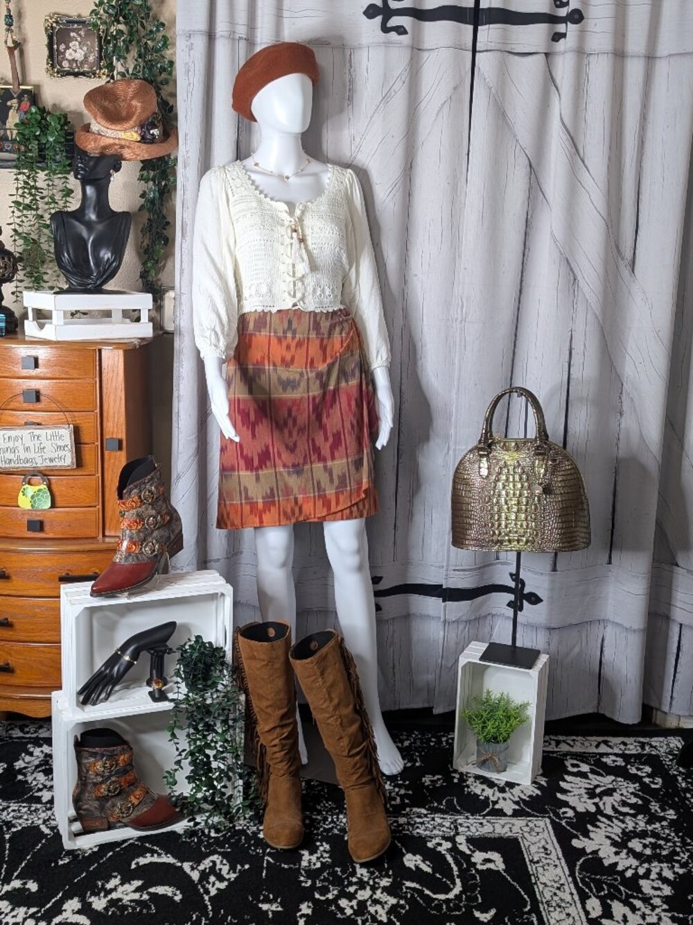 Lauren Ralph Lauren Cotton Linen Wrap Skirt Size 12 NWT